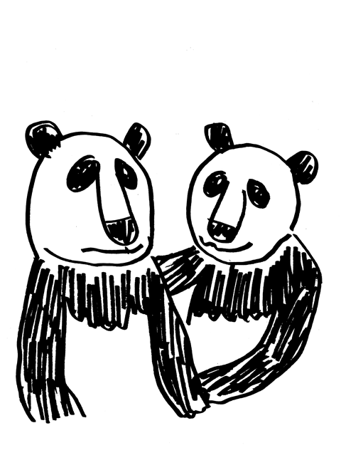 Two pandas