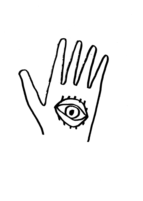 An eye in the palm of a hand